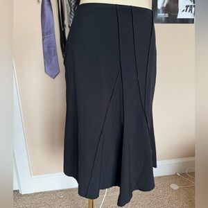 The Limited Black Asymmetrical Midi Skirt